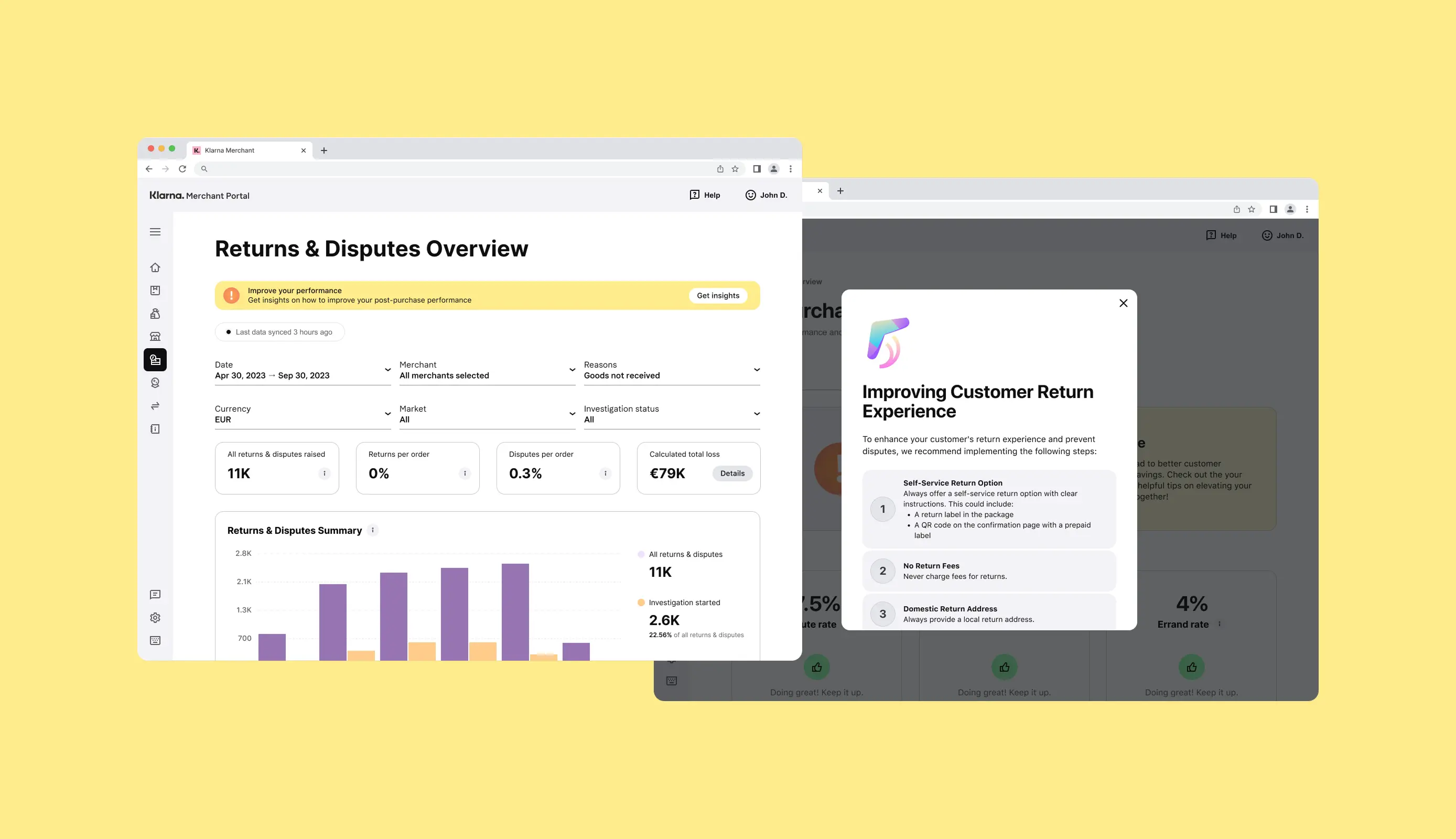 Merchant Portal Stats